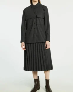 Jodhpur Chemises|Chemise Corfou en Laine mélangée gris foncé