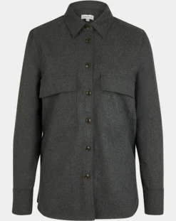 Jodhpur Chemises|Chemise Corfou en Laine mélangée gris foncé