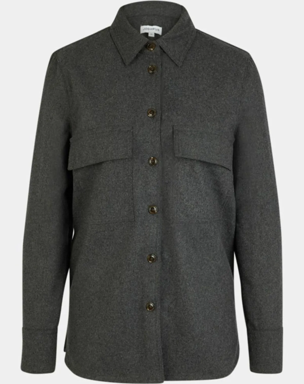 Jodhpur Chemises|Chemise Corfou en Laine mélangée gris foncé