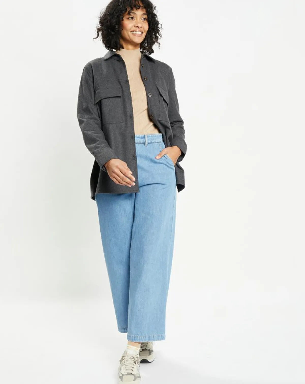 Jodhpur Chemises|Chemise Corfou en Laine mélangée gris foncé