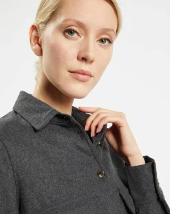 Jodhpur Chemises|Chemise Corfou en Laine mélangée gris foncé