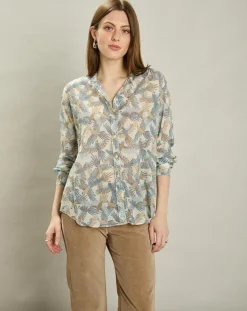 Hartford Chemises|Chemise Cristal blanc brut/bleu