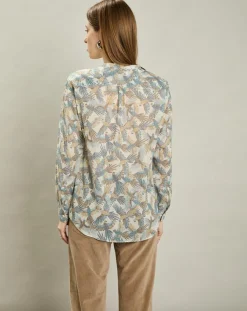 Hartford Chemises|Chemise Cristal blanc brut/bleu