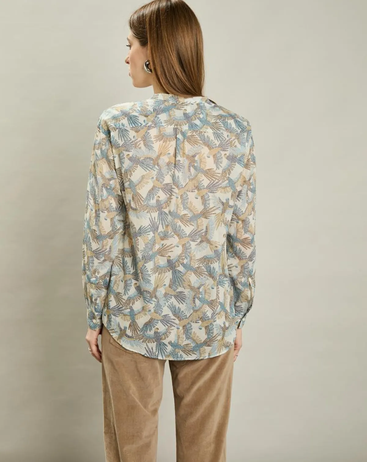 Hartford Chemises|Chemise Cristal blanc brut/bleu