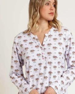 Admas Lingerie, Nuit|Chemise de nuit All You Need Is Sleep C mauve