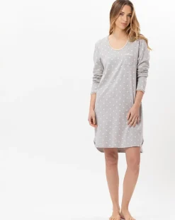Le Chat Lingerie, Nuit|Chemise de nuit Chamade gris chiné