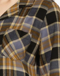 Femilet Lingerie, Nuit|Chemise de nuit Ecossais imprimée marron/noir