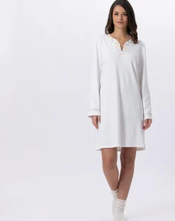 Le Chat Lingerie, Nuit|Chemise de nuit Felicita écru/multicolore