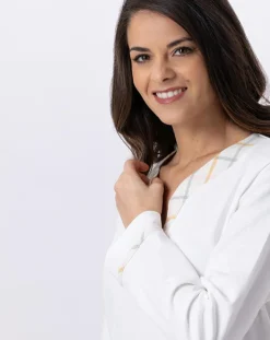 Le Chat Lingerie, Nuit|Chemise de nuit Felicita écru/multicolore