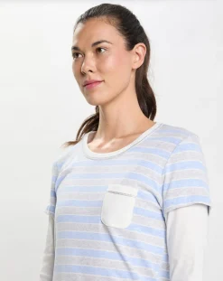 Le Chat Lingerie, Nuit|Chemise de nuit Hygge bleu ciel