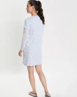 Le Chat Lingerie, Nuit|Chemise de nuit Hygge bleu ciel