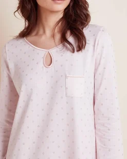 Le Chat Lingerie, Nuit|Chemise de nuit imprimée Caline rose