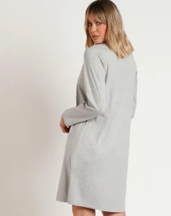 Admas Lingerie, Nuit|Chemise de nuit Pink Hearts B gris chiné