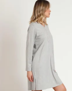 Admas Lingerie, Nuit|Chemise de nuit Pink Hearts B gris chiné