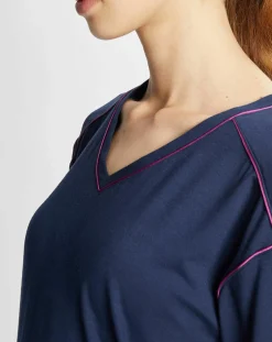 Le Chat Lingerie, Nuit|Chemise de nuit Slow bleu marine