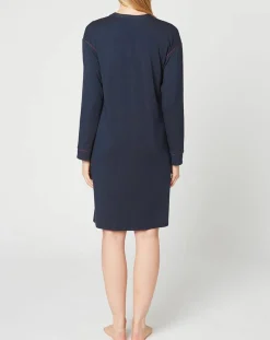 Le Chat Lingerie, Nuit|Chemise de nuit Slow bleu marine