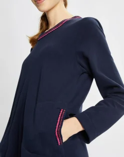 Le Chat Lingerie, Nuit|Chemise de nuit Teddy bleu marine