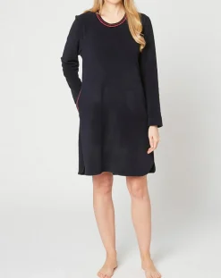 Le Chat Lingerie, Nuit|Chemise de nuit Teddy bleu marine