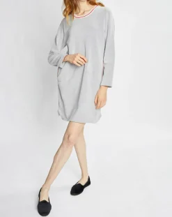 Le Chat Lingerie, Nuit|Chemise de nuit Teddy gris chiné