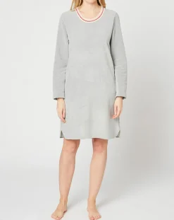 Le Chat Lingerie, Nuit|Chemise de nuit Teddy gris chiné