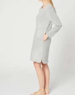 Le Chat Lingerie, Nuit|Chemise de nuit Teddy gris chiné