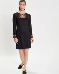 Le Chat Lingerie, Nuit|Chemise de nuit Vivienne noire