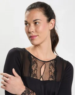 Le Chat Lingerie, Nuit|Chemise de nuit Vivienne noire
