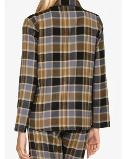 Femilet Lingerie, Nuit|Chemise de pyjama Ecossais imprimée marron/noir