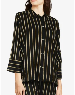 Femilet Lingerie, Nuit|Chemise de pyjama Graphic noir/doré