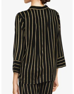 Femilet Lingerie, Nuit|Chemise de pyjama Graphic noir/doré