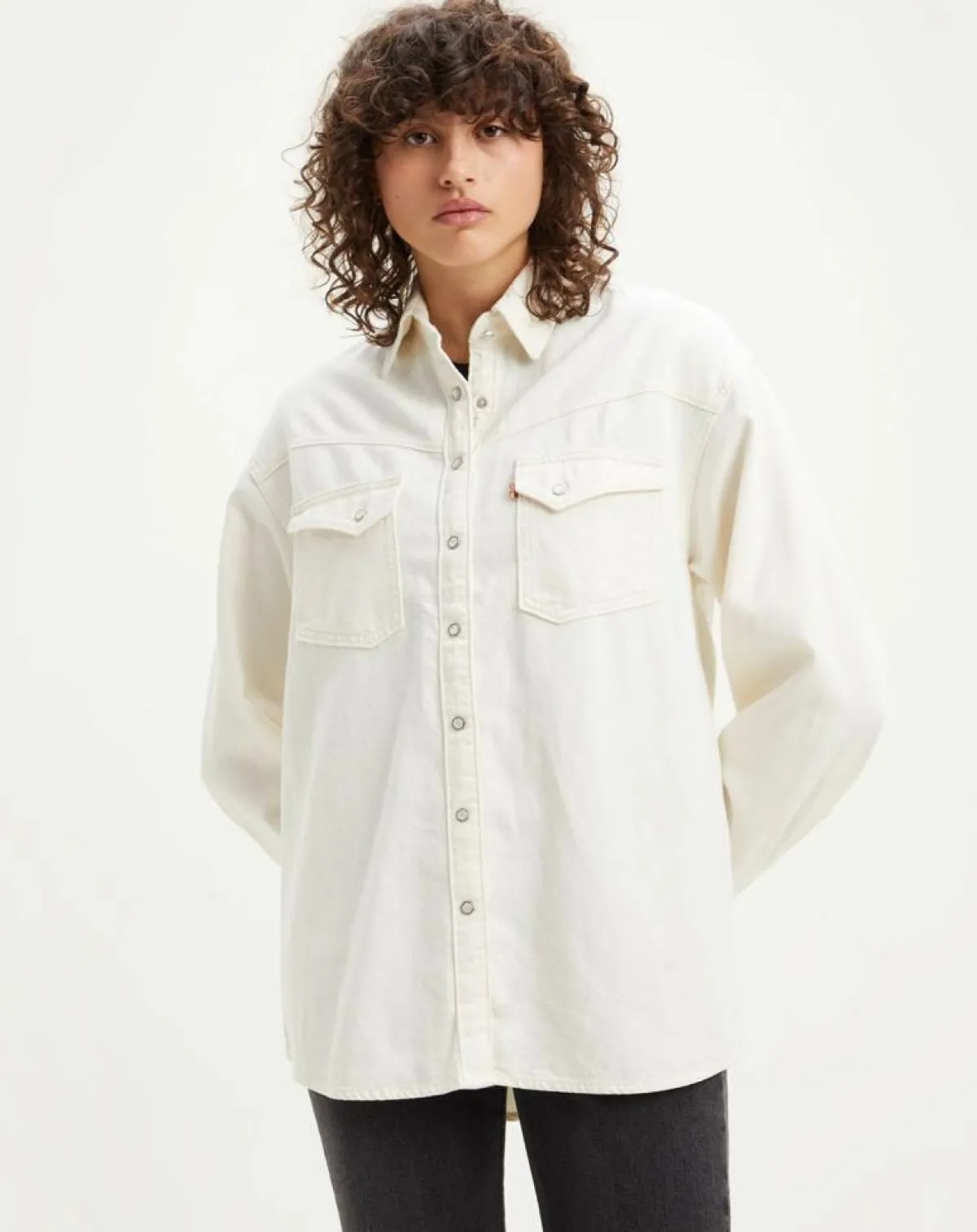 Levi's® Chemises|Chemise en Coton & Chanvre Dorsey XL oversize Western écrue