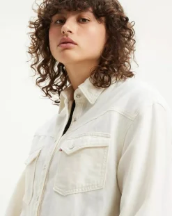 Levi's® Chemises|Chemise en Coton & Chanvre Dorsey XL oversize Western écrue