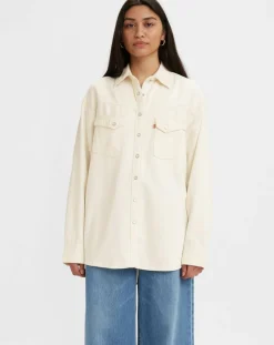 Levi's® Chemises|Chemise en Coton & Chanvre Dorsey XL oversize Western écrue