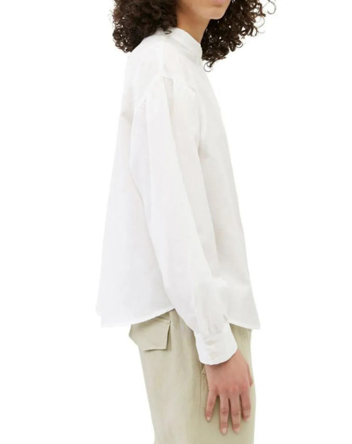 Marc O'Polo Chemises|Chemise en Coton & Lin Col Tunis blanche