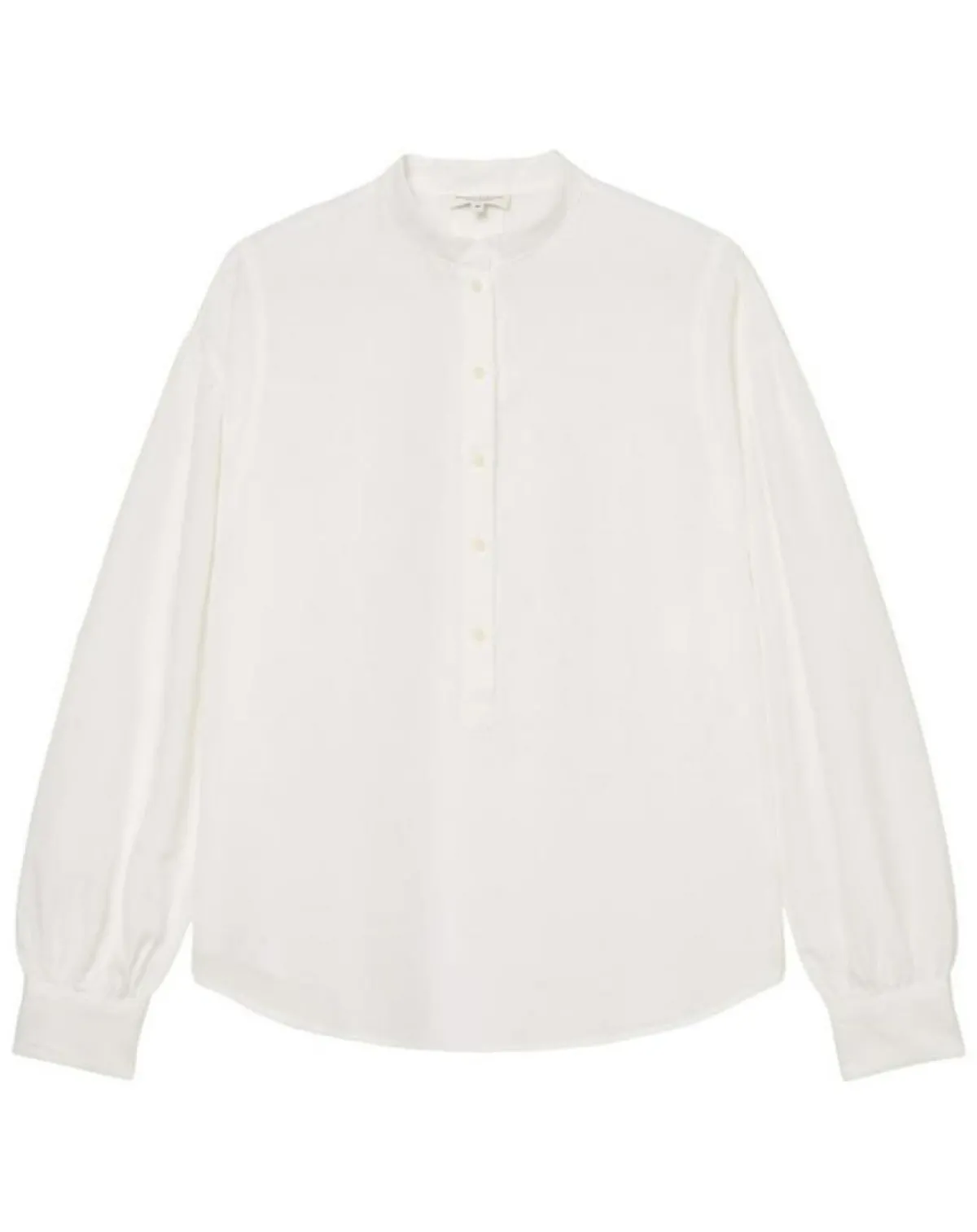 Marc O'Polo Chemises|Chemise en Coton & Lin Col Tunis blanche