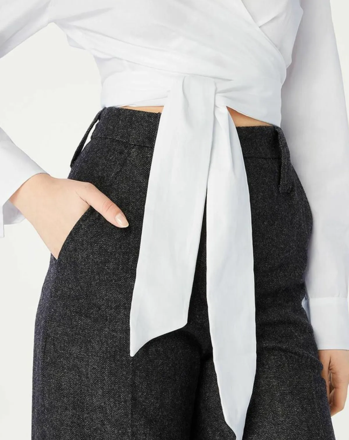 Recc Chemises|Chemise en Coton à nouer Adi blanche