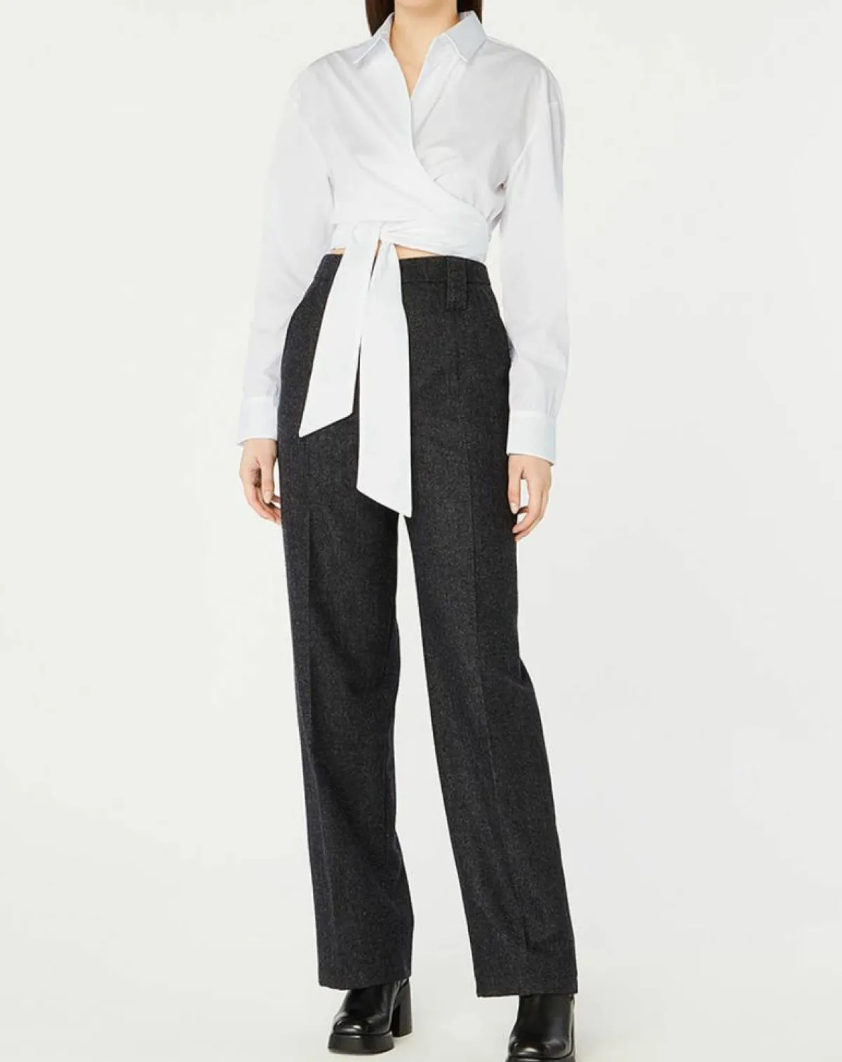 Recc Chemises|Chemise en Coton à nouer Adi blanche