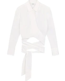 Recc Chemises|Chemise en Coton à nouer Adi blanche