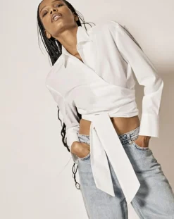 Recc Chemises|Chemise en Coton à nouer Adi blanche