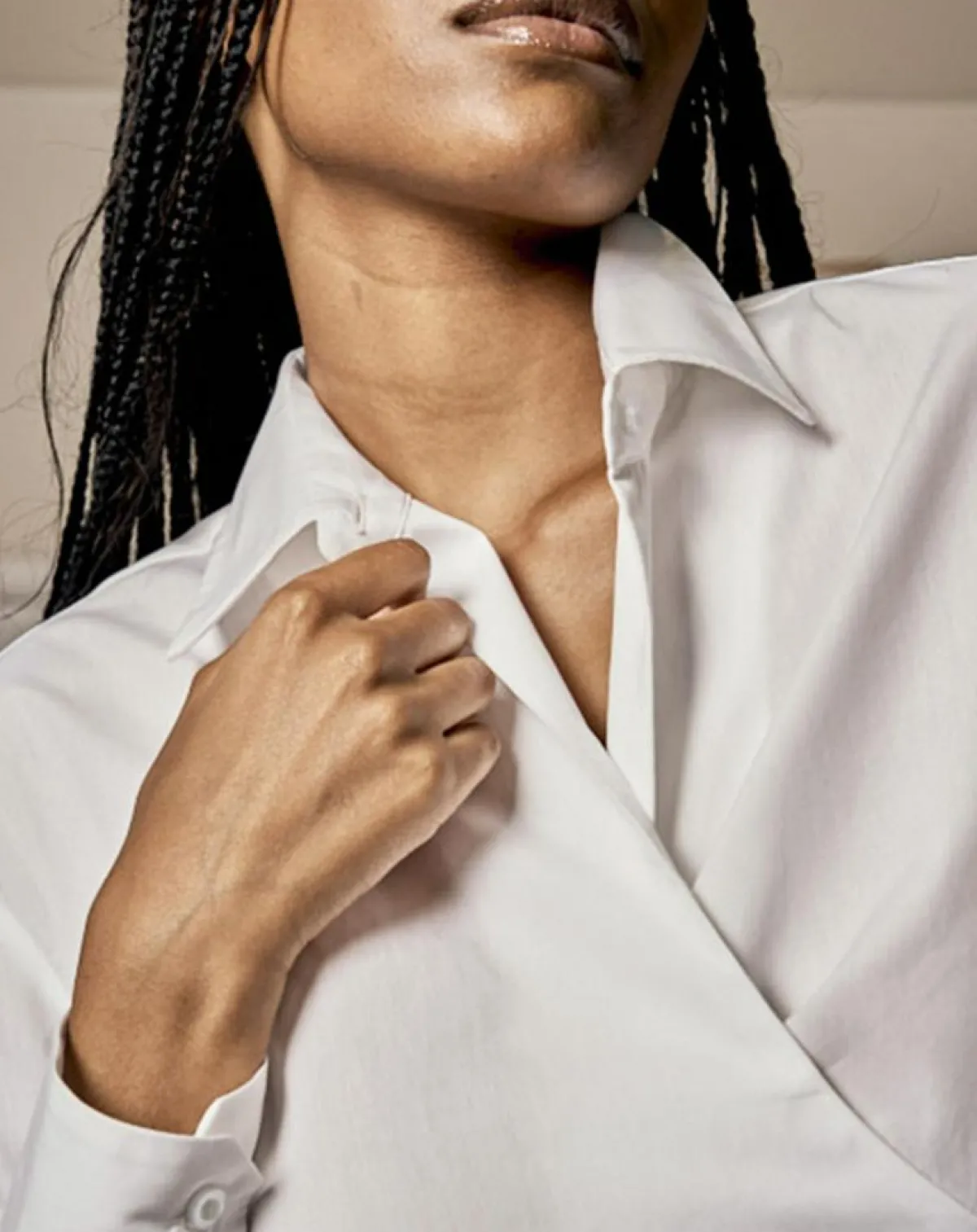 Recc Chemises|Chemise en Coton à nouer Adi blanche