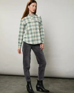 Hartford Chemises|Chemise en Flanelle Claudius à carreaux verte