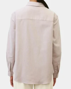 Marc O'Polo Chemises|Chemise en Flanelle manches ballons violet clair