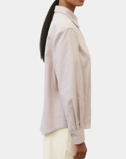 Marc O'Polo Chemises|Chemise en Flanelle manches ballons violet clair