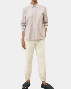 Marc O'Polo Chemises|Chemise en Flanelle manches ballons violet clair