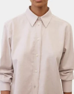 Marc O'Polo Chemises|Chemise en Flanelle manches ballons violet clair