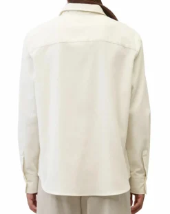 Marc O'Polo Chemises|Chemise en flanelle manches ballons écrue