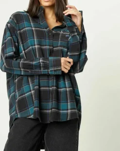 BDG by Urban Outfitters Chemises|Chemise en Flanelle Sadie à carreaux vert/marine