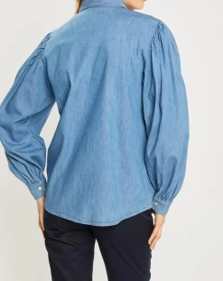 Scotch & Soda Chemises|Chemise en Jean bleue