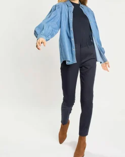 Scotch & Soda Chemises|Chemise en Jean bleue