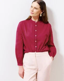 Caroll Chemises|Chemise en Popeline Clarisse groseille